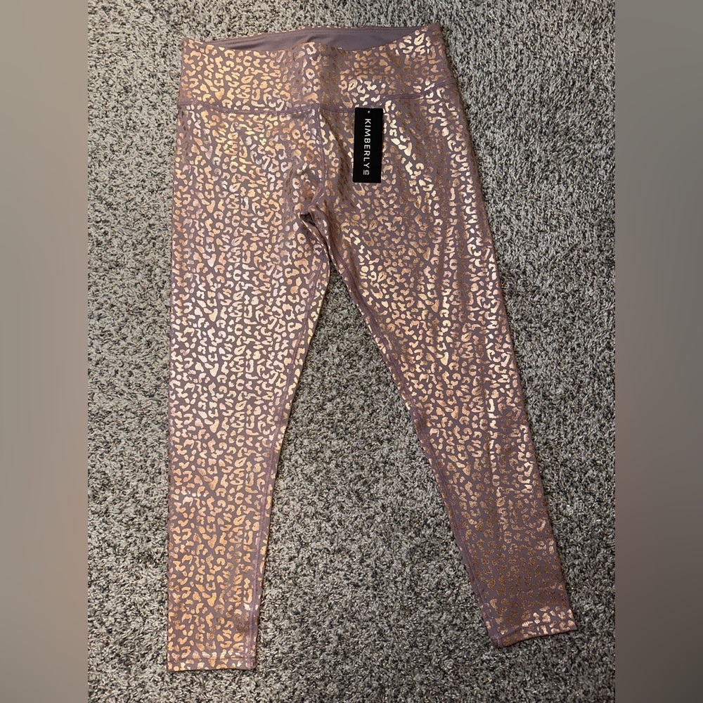 KIMBERLY Leopard Foil Leggings